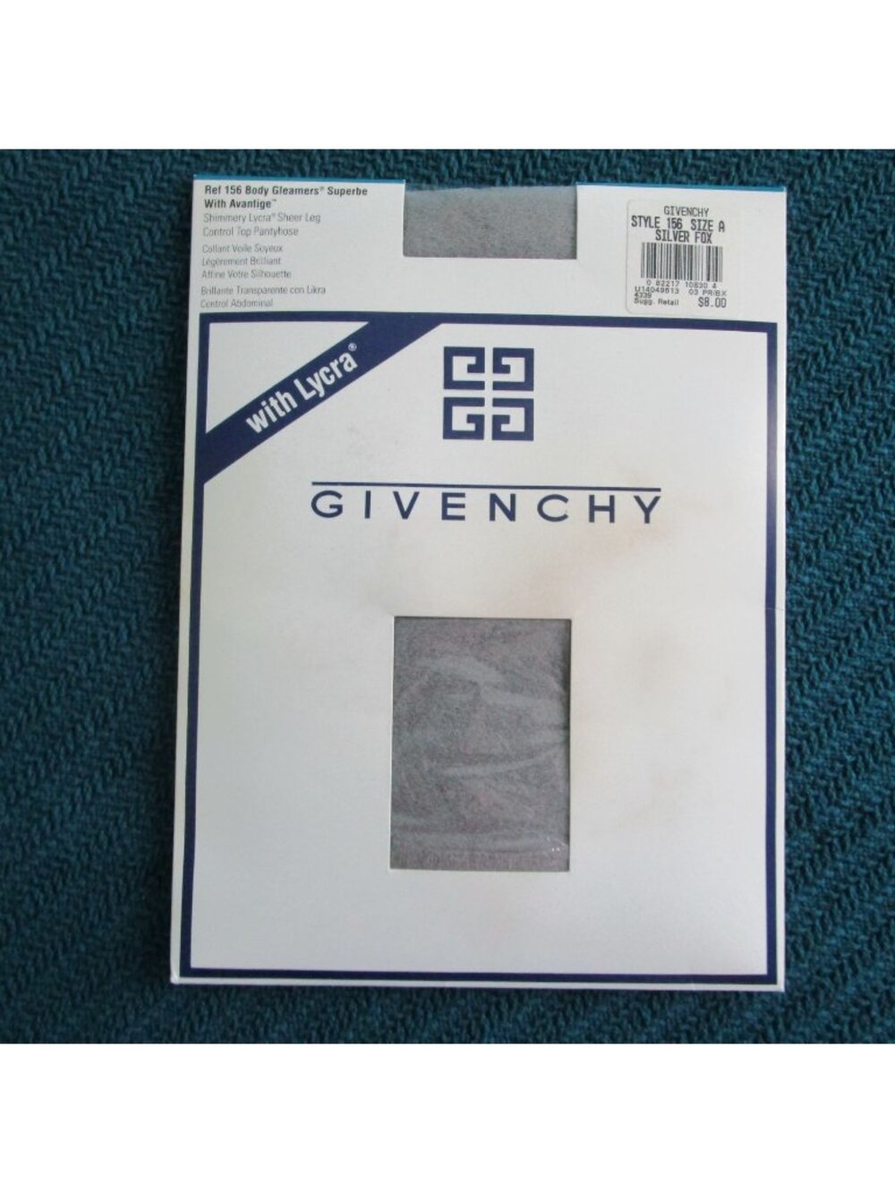 Givenchy Body Gleaners Silver Fox Control Top Pantyhose Size A Open Package New